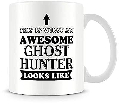 Behind The Glass - Awesome Ghost Hunter - Printed Funny Mug - Great Gift/Present Idea, Ceramic, 11fl.oz.