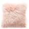 Teppich Wölkchen Fellkissen Kissenbezug mit Füllung - Sofakissen, Couchkissen, Kuschelkissen, Dekokissen - Couch Stuhl Sofa Wohnzimmer Schlafzimmer deko modern waschbar - Rosa - 43x43cm