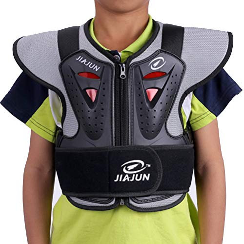 Kinder-Motorrad-Schutzweste für Kinder, Sport, Brust, Rücken, Wirbelsäule, Rückenstütze, Schutzausrüstung, Jacken, Schutzshirt für Dirtbike, Motocross, Offroad, Skifahren, Snowboarden (S)