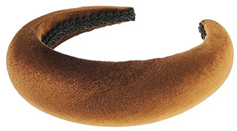 Glamour Girlz Serre-tête épais en velours pour femme (Chocolat)