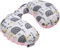 Medi Partners NACKENKISSEN Kinder Nacken Nackenstütze 100% Baumwolle/Minky Baby Nackenhörnchen für auto Kinderwagen autofahrt reisen Schlaf Hals kissen Schlummerrolle (graue Igel mit hellrosa Minky)