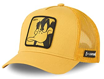 Capslab Daffy Duck Looney Tunes Yellow Trucker Cap - One-Size