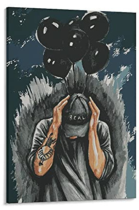 GNKIO NF Rapper Nf Nf 2 Leinwand Kunst Poster und Wand Kunst Bild Druck Moderne Familie Schlafzimmer Dekor Poster 16x24inch(40x60cm)