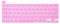 XSKN Tastaturabdeckung aus Silikon für MacBook Pro 13,3 Zoll (33,8 cm), 40,6 cm, mit Touch-Bar und Touch-ID – A2251 A2289 A2338 M1 A2141 (US EU Common Version, Arabic Pink)