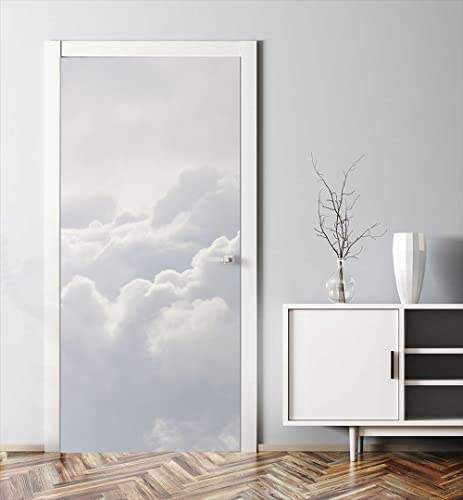 MyMaxxi | Tür bekleben mit Türtapete Selbstklebend 90x200 Wolken |Tür verschönern mit Türfolie | Türaufkleber XXL Aufkleber Folie | Türposter Türklebefolie für jedes Zimmer -