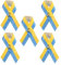 Ukraine Ribbon Pin, Ukraine Ukrainische Broschen Anstecknadeln Blau und Gelb Bandförmige Pins, Ukraine Anstecker, Ukraine Flagge Pin, Ukrainische Band Brosche Büro Party Schmuck Zubehör, 5 Stück