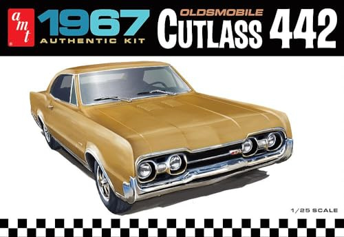 AMT - 1/25 1967 Oldsmobile 442 - Plastikmodellbausatz, Nicht Bemalt