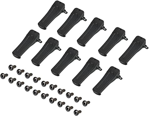sourcing map Replacement Radio Belt Clip Clamp Clinch Hook Bracket for Two Way Radio H777 BF-666S BF-777S BF-888S BF-999S, Pack of 10