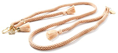 ETUUI Original Straps Cappuccino Gold Handykette mit Karabinern I Universale Kette Halsband zum Umhängen I Handykette Umhängeband kompatibel für alle Smartphones