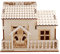Sparschwein, Spardose Kinder Holz Villa Haus Deko Sparschwein mit Farbwechselndes LED Licht, 15 x 14 x 13 cm Bruchsichere Spar Münzbox Sparbüchse Spardose Holz für Jungen Mädchen Geschenk
