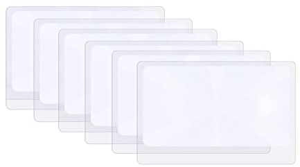 6 Stück dünne Fresnel-Linse, Lupenlinsen im Taschenformat, 3X leichte Fresnel-Linse zum Lesen oder Feuerstarter