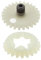The Lord of the Tools Lot de 2pcs Engrenages à Vis sans Fin et Roues Droites pour Pompe à Huile Compatible avec Stihl 028 038 MS380 MS381 Tronçonneuses Remplacent 1119 640 7100 & 1119 642 1501