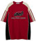 Aelfric Eden Herren Sommer Fußball Shirt Damen Oversized Rundhals Kurzarm Vintage Raglan Jersey Basic Tshirt mit Stripes Casual Oberteile Streetwear Rot, M