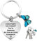 Amaxiu d'encouragement Porte Clés Femme, Papillon Cadeaux Porte Bonheur Porte clés Porte clés de Poésie personnalisé pour Femme avec Pendentif Papillon pour Porte-clés de Voiture