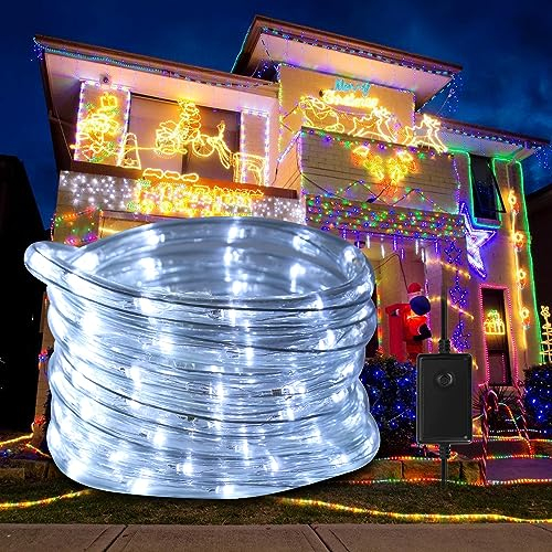 Ikodm LED Lichterschlauch Aussen 50m, 1200 LEDs Lichtschlauch mit Timer & 8 Modi, Lichterschlauch Außen wasserfest weiß, LED Lichtschlauch für Garten Fest Weihnachten Hochzeit