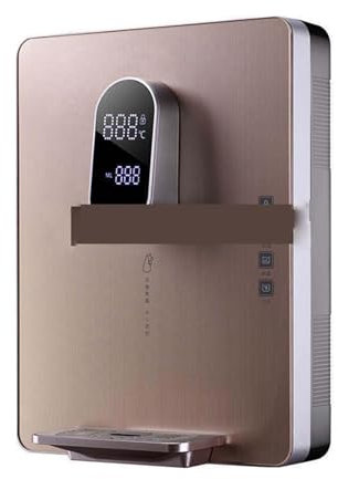 ZMIN Instant hot water dispenser,Wall Mounted Electric Water Dispenser Water Heater Drinking Fountain 25L/H Free-Installation Desktop Reverse Osmosis,Gold,A