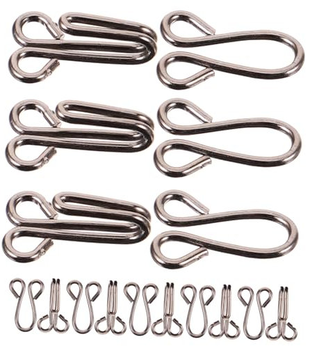 COHEALI 30 Stk Hakenschnalle Für Hosen Aus Metall Haken-ösen-verschlüsse Haken Und Öse Annähen Druckknöpfe Annähen Nähhaken Augennahtverschluss Bh- Damen Anti-rost-schnalle Kleidung