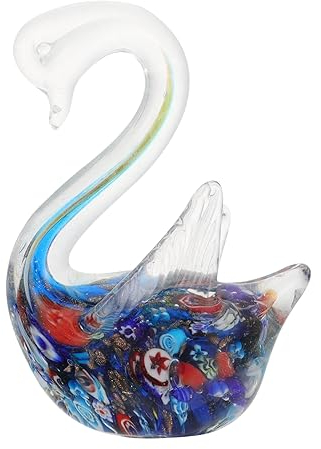 Cabilock Adorno De Cisne De Cristal para Decoración del Hogar Escultura De Animal De Cristal Elegante para Salones y Dormitorios para Bodas y Celebraciones
