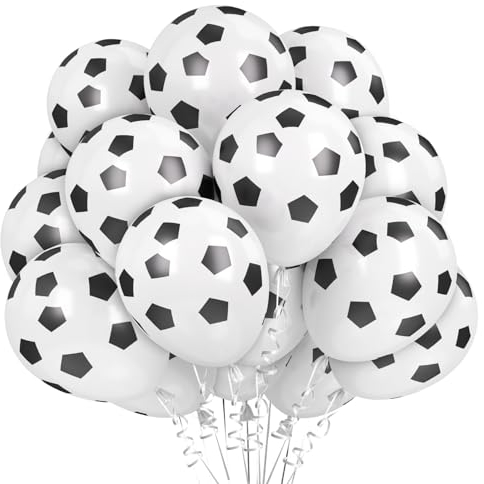 Globos Fútbol, 40 Piezas 12 Pulgadas Globos Látex Impresos, Decoraciones para Fiesta de Futbol, para Niños Fiesta Deportiva Temática Cumpleaños Decoracion