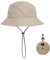 Okaywork Unisex Sonnenhut, Fischerhut, Anglerhut, Verstellbare Eimer Sonnenhut für Herren und Damen, UV-Schutz und Wasserdicht, Faltbar Wanderhut, Khaki, M (56–58 cm)