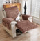 HLTQL Sesselschoner Mit Armlehne Sessel üBerzug rutschfest Mit Aufbewahrungstasche SesselüBerwüRfe Armlehnenschoner BezüG FüR Zuhause Mit Kindern Und Haustieren,Brown-1Sitz(53x190cm)