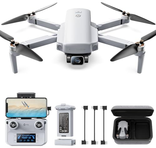Holy Stone HS360E GPS drones con camara 4k adultos, dron cuadricóptero FPV RC plegable liviano de 249 g con sensor de 12 megapíxeles, EIS, alcance de 6 km, retorno automático, sígueme, HS360S mejorado