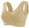 Memoryee Sport BH Damen Große Brüste Starker Halt Push Up Ohne Bügel 1er Pack Set Gepolstert Joggen Yoga Laufen Reiten Bra Crop Top Beige L