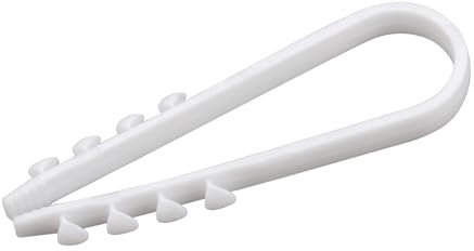 100 unidades de tacos de 3-13 mm para cables redondos, no magnéticos, ignífugos e ignífugos, superficie lisa, nailon de alta calidad (blanco)