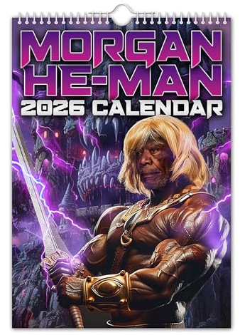 The Calendar King // Morgan He-Man - Wandkalender 2025 // Lustig / Witzig / Geschenk / Wichteln