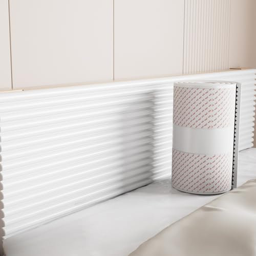 Wandkissen, Kissen Panel Wand 1.2cm Dick, Wandpolster Selbstklebend, Polsterpaneel Wand, Anti-Collision Wandpaneele, Bett Kopfteil Gepolstert für Schlafzimmer, Wandschutz(White,50 cm x 2 m 6pcs)