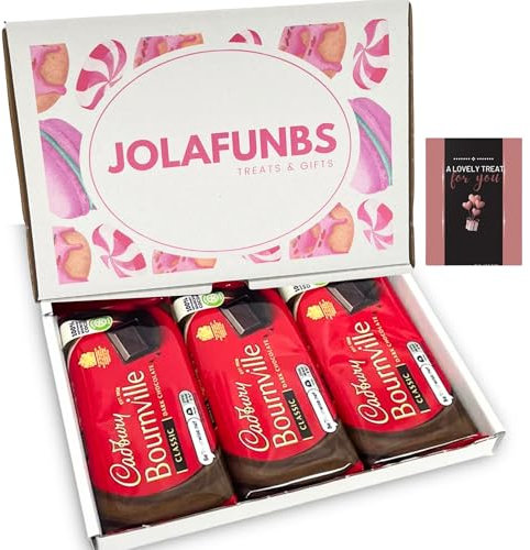 Bournville Dark Chocolate Sweet Hamper Selection Box of Bournville Dark Chocolate Classic 100g & Cards - Letterbox Gifts for Easter, Valentines, Birthday, Mothers Day, Fathers Day