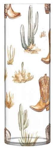Westliche Cowboy-Vase, Boho-Kaktusstiefel, West-Ranch-Vase, 30 x 9 cm, kleine Blumenvasen, unzerbrechliche Vasen für Büro, Küche, Tisch, Bibliothek, Party-Dekoration