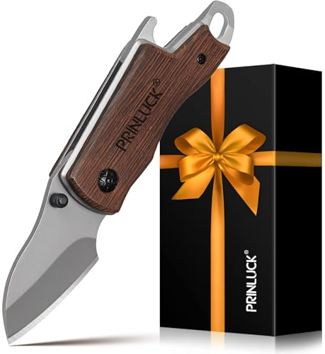 Weihnachtsgeschenke für Männer Papa Opa, Klappmesser Holzgriff, Weihnachtsgeschenke für Männer, Taschenmesser, Geschenk Geburtstag Valentinstag Jahrestag, Multitool Camping Gadgets Wandern Angeln