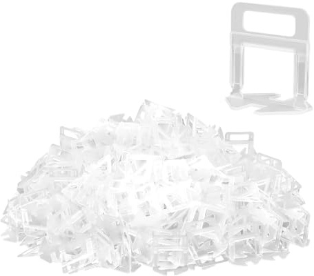 Haoledy 1040 Pièces Croisillon Autonivelant 3mm Joint Carrelage, kit Système de Nivellement de Carrelage Croisillon Carrelage Autonivelant, Languettes de Nivellement pour Pose de Carreaux de Sol Mur