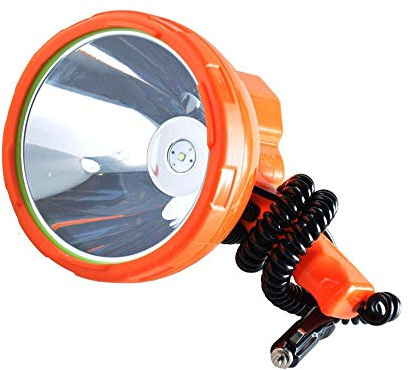 12 V 1000 m Angellampe, 50 W LED-Licht, Fahrzeug – montierter LED-Suchscheinwerfer, superheller tragbarer Scheinwerfer für die Jagd im Campingwagen, orange, superhelle, leistungsstarke Taschenlampe