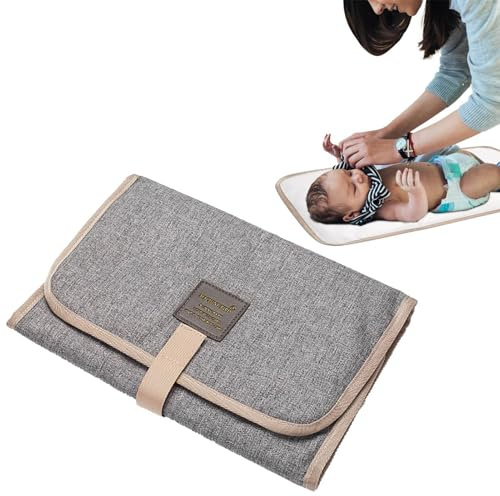 Matelas À Langer Portable - Couche-culotte Confortable | Tapis Imperméable Pliable Avec Autocollants Magiques, Accessoire Bébé Pratique Pour Sorties Voyages Visites, Change Facile Maison Extérieur