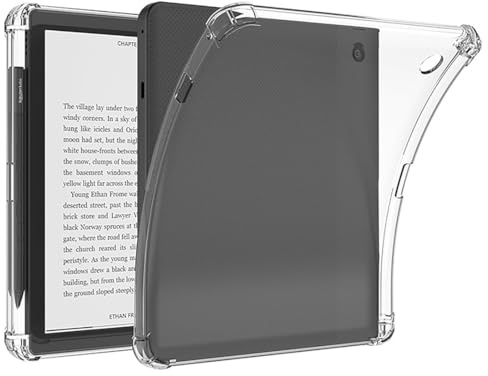 Custodia protettiva per Kobo Sage 8 pollici con riposo per stilo e angoli rinforzati, custodia trasparente per Kobo ebook Reader