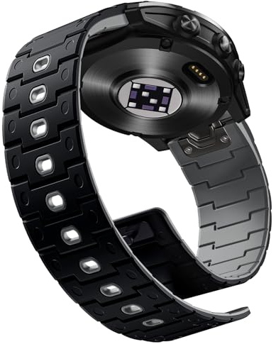 Bandletic Magnetisch Uhrenarmband 22mm Kompatible mit Garmin Fenix 6 Pro/6/Fenix 7/5/Fenix 8/E 47mm Armband, Silikon QuickFit Military Sport Ersatzarmband für Instinct 2/Epix 2/Forerunner 945/965