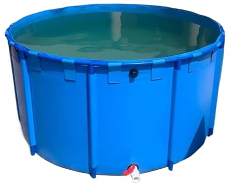 Wasserdichter PVC-Fischteichpool mit Ablassventil – for Notwasserversorgung und reißfesten Einsatz im Freien(2x1m)