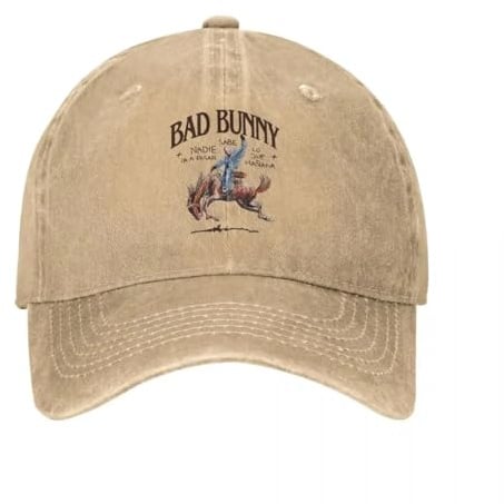 YUHUPMXAV Vintage Bad Bunny Album Baseballkappen für Männer Frauen gestresste Denim Snapback-Kappe Meistgesuchte Tour Outdoor-Kappe