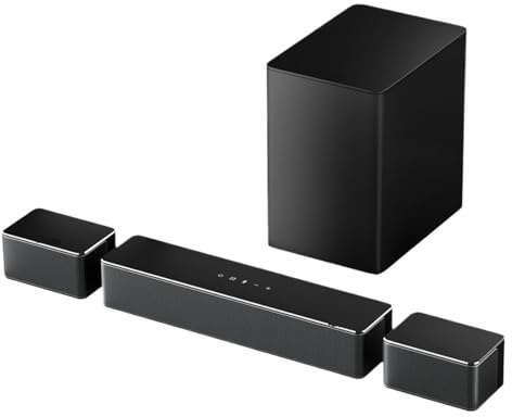 HVSYVVSRL Surround Soundbar With Wireless Subwoofer Rear Speakers,Home Theater 3D Sound System Versatile Connectivity
