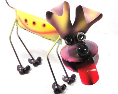 unbekannt Gartenfigur Gartenskulptur Wackelkopf Hund Gartendeko Dekofigur