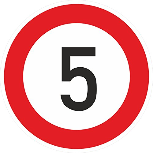 Zulässige Höchstgeschwindigkeit 5 km/h Schild 40 cm reflektierend Norm RA1 STVO Zeichen 274-50