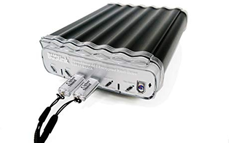 BUSlink CipherShield Dual Keys FIPS 140-2 Level 2 HIPAA 512-bit AES USB 3.1 Gen 2/eSATA RAID 0 Hardware Encrypted External Desktop SSD Drive (8TB)