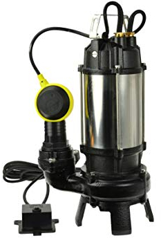BSD Pompa per Acque Scure Con Trituratore e Interruttore Galleggiante - Corpo in Nichel/Ghisa per Acque Reflue - 1100W, 17000L/h, Prevalenza Max. 16,5m