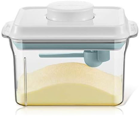Luftdichte Milchpulver-Spender, Tragbarer Milchpulver-Kasten,Milchpulver Behälter mit Löffel, Einhandbedienung, Abnehmbar, zur Aufbewahrung von Baby Milchpulver, Obst und Lebensmitteln(1700ml)