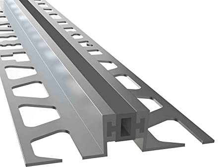 ALU Dehnfugen Fliesenschiene Fliesenprofil silber matt L270cm 12mm