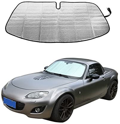 METYOUCAR Car Windshield Sunshade,Blocks UV Rays Sun Visor Protector, Front Window Sunshades,Keep Vehicle Cooler For MX5 NC 2009-2015