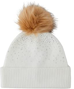 Pieces Damen Pcnasina Hood W. Pom Pom Bc Strickm TZE, Cloud Dancer, Einheitsgröße EU