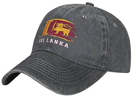YINGD Erwachsene Cowboy Baseball Cap Sri Lanka Flagge Sri Lanka Verstellbarer Sonnenhut Atmungsaktiv Unisex Hut für Männer Frauen, #423, One size